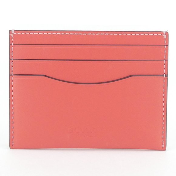 Coach Tangerine Leather Slim ID Card Case NWT C9997 - Picture 1 of 2